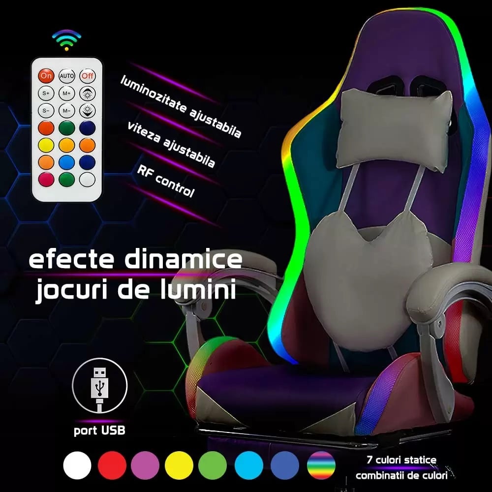 Scaune de birou și gaming Office 298 culoarea mov cu roz